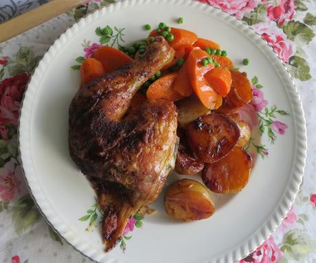 Cast Iron Roasted Butterflied Chicken & Potatoes