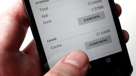 Clear the app Cache