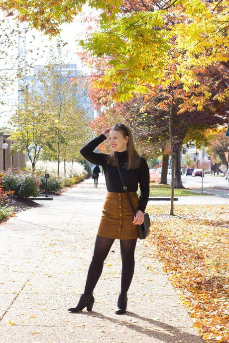 Turtle Neck Top with Tightest Mini Skirt