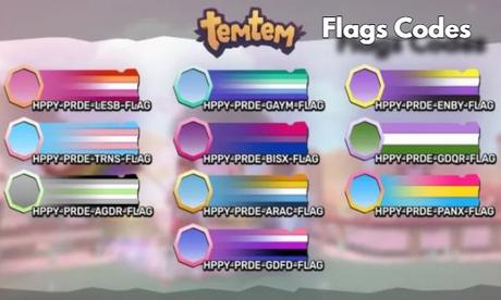 TemTem LGBTQ Pride Flag Codes