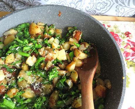 Sauteed Potatoes with Broccoli Rabe