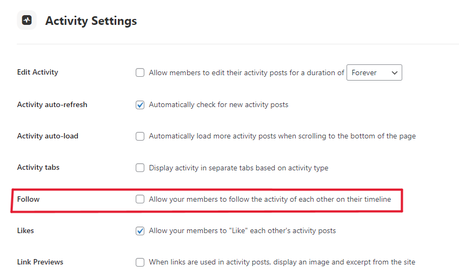 BuddyBoss vs BuddyPress: Activity Follow BuddyBoss