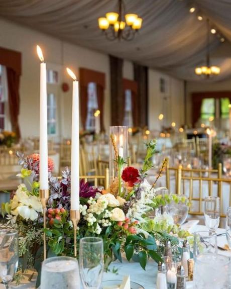 best wedding venues on long island table set with candles and flowers