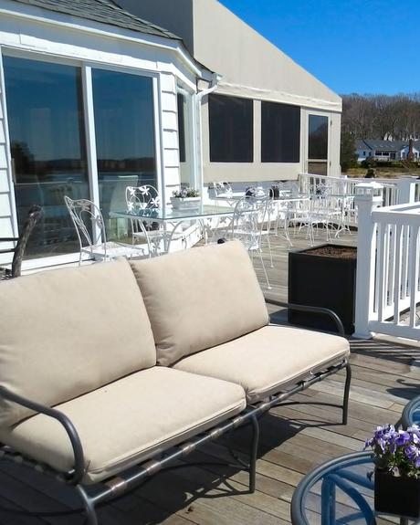 best wedding venues on long island white sofas on the terrace of the wedding hall