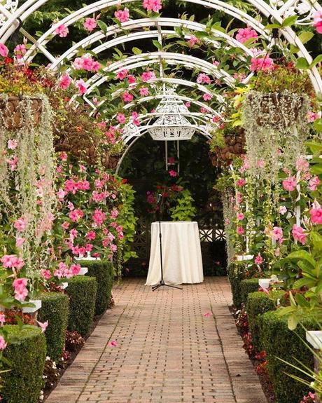 best wedding venues on long island wedding arch with greenery and flowers