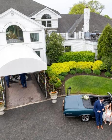 best wedding venues on long island brides car parked near the ballroom