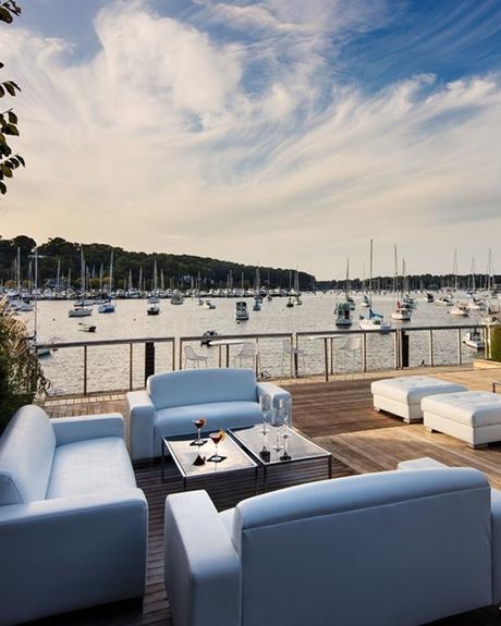 best wedding venues on long island blue sofas on the terrace