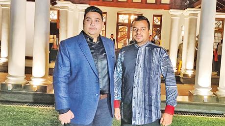 UDA Chairman Nimesh Herath with Waters Edge Chairman Malith Perera at the opening.