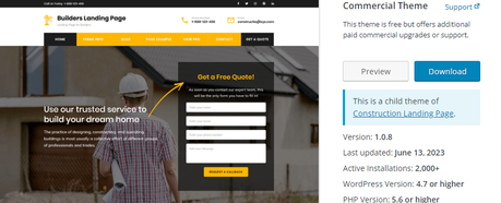 Builders Landing Page