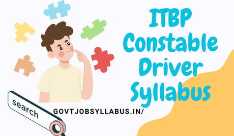 itbp constable driver syllabus itbp constable driver syllabus