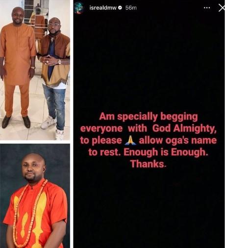 Allow My Oga’s Name To Rest – Davido’s Aide, Israel DMW Pleads
