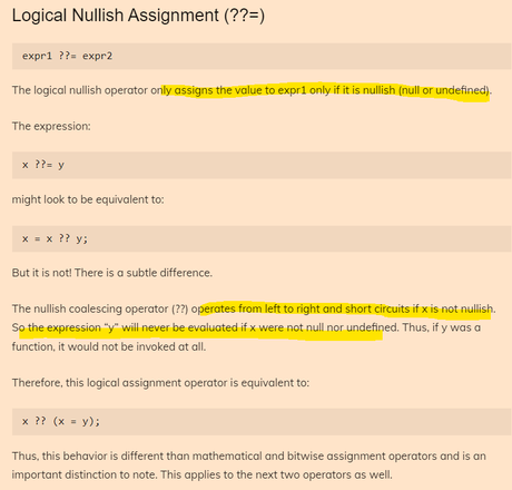 New Logical Assignment Operators (2023)