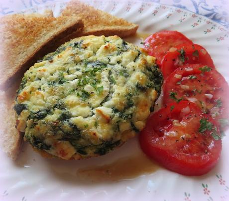 Spinach, Onion & Feta Oven Omelets