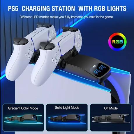 Fully charge 2 PS5 Controllers within 3 hours!
