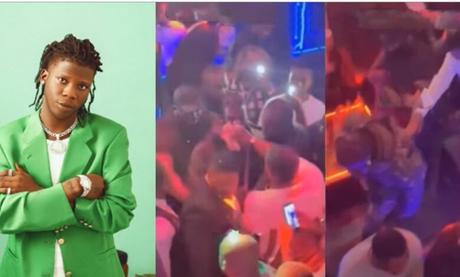 Reactions As Seyi Vibez Almost Fought Man Who Slapped Him With Money Inside Club (Watch Video)