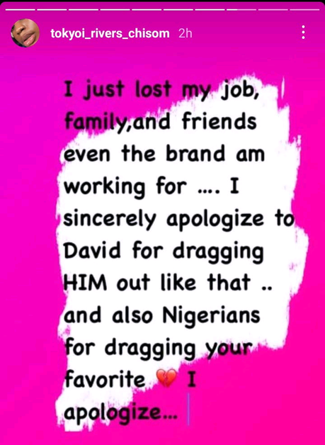 Chisom Flower: Davido’s Accuser Apologizes To Him, Says She Lost Her Job and Family Chisom Flower: Davido’s Accuser Apologizes To Him, Says She Lost Her Job and Family