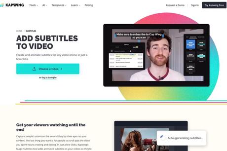 Kapwing automatically adds subtitles to videos!Upload video AI recognition to generate dynamic subtitles