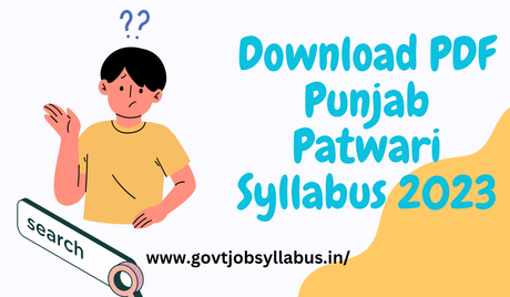 Punjab Patwari Syllabus 2023