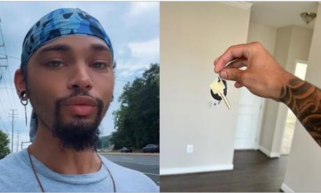 “I Was Homeless This Time Last Year” – Young Man Celebrates After Buying A House (Photos)