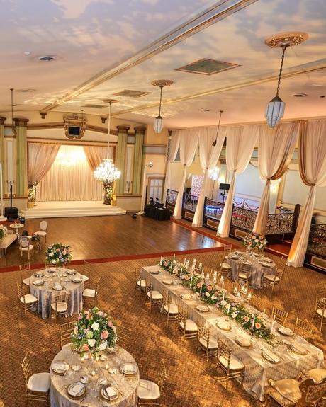 best wedding venues in chicago tables served in the hall for wedding