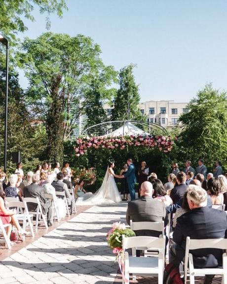 best wedding venues in chicago wedding on the street with guests