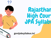 Download Rajasthan High Court Syllabus