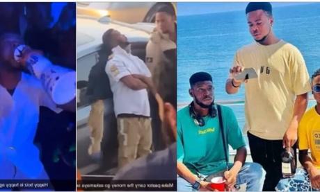 Ex-security Guards, Happie Boys Almost Land In Hospital After Drinking Bottles of Azul At Club (Video)