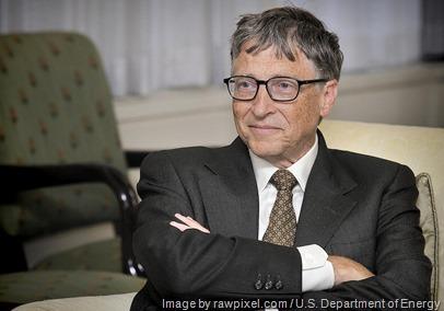 William (Bill) H. Gates, founder, technology advisor of Microsoft Corporation visits The Department of Energy on October 8, 2013. Original public domain image from Flickr