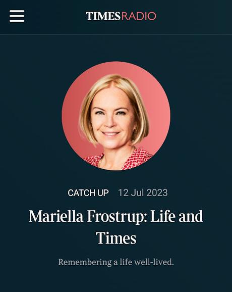 Mariella Frostrup: Times Radio Interview