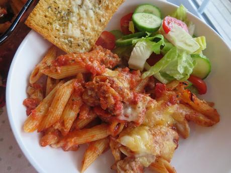 Easy Baked Penne with Sausage