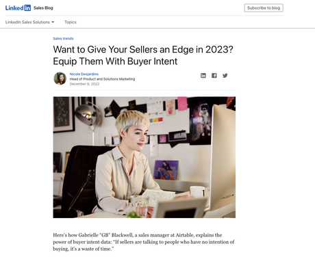 Want to Give Your Sellers an Edge in 2023? Equip Them with Buyer Intent