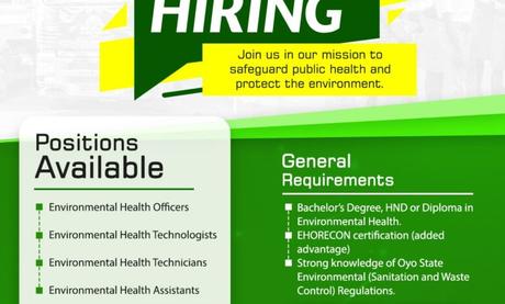 Oyo Waste Consultant, Mottainai Set to Recruit Environmental Health Officers