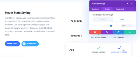 Divi Hover State Customization