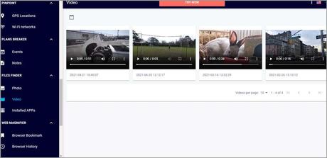 Eyezy Photos, Videos and Installed apps