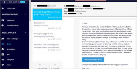 Eyezy Review E-mail monitoring