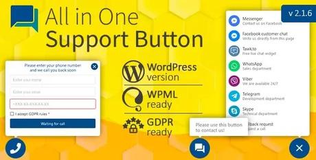 AIO Contact v2.6.2 – All in One Support Button Free Download