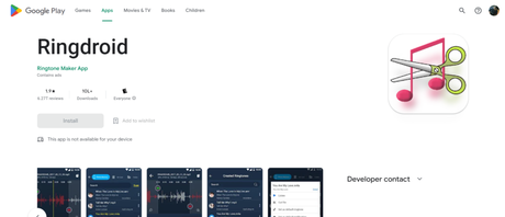 Ringdroid app