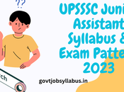 Download UPSSSC Junior Assistant Syllabus 2023