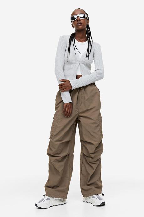 Parachute trousers - Greige - Ladies | H&M SG