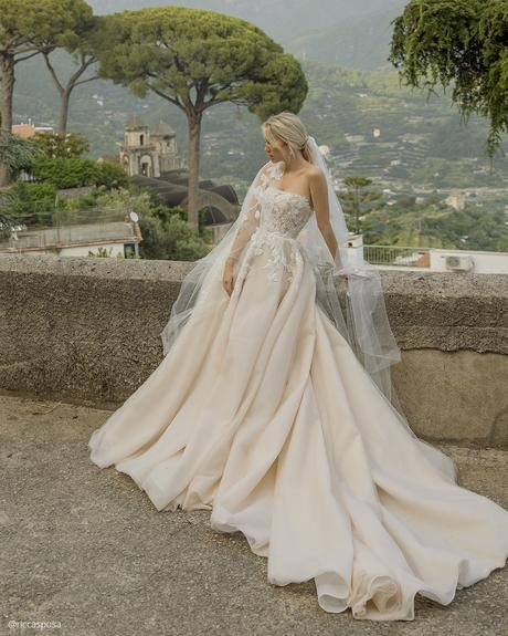 ukrainian bridal designers strapless neckline blush ricca sposa