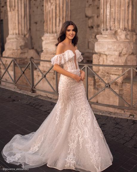 ukrainian bridal designers lace off the shoulder giovanna alessandro