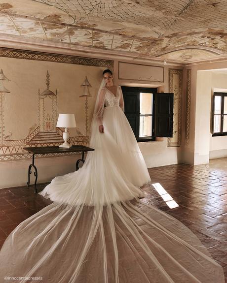 ukrainian bridal designers ball gown simple with train innocentia