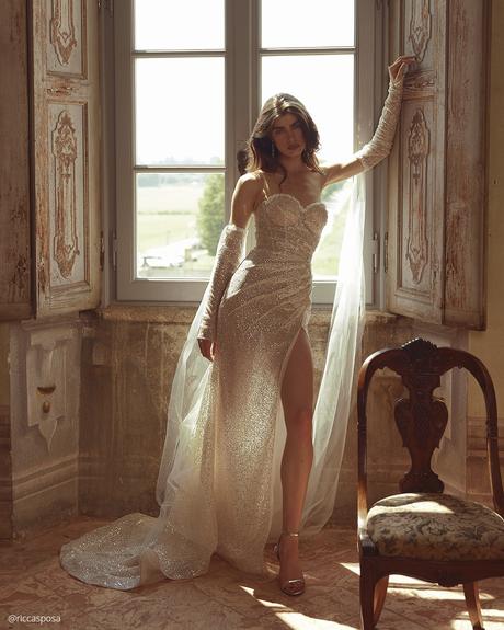 ukrainian bridal designers sheath sweetheart neckline ricca sposa