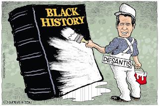 As Ron DeSantis whitewashes black history, his uninspiring presidential campaign is imploding, leaving GOP in the unstable grip of Trump's sideshow