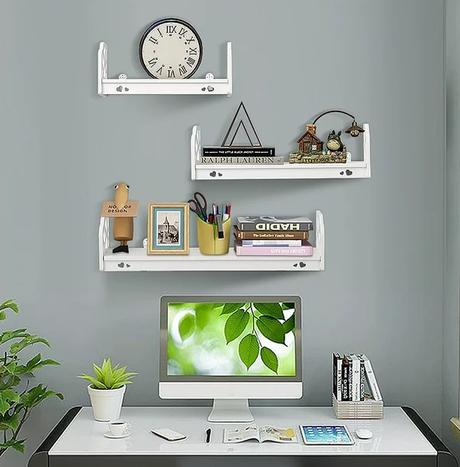 Retro Floating Wall Shelves - Set of 3