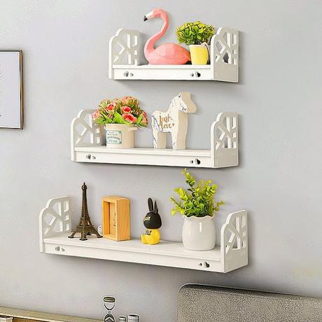 Retro Floating Wall Shelves - Set of 3