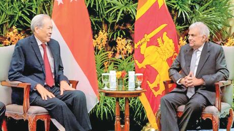 Our friendship anchored by strong people-to-people ties – President Yacob President Ranil Wickremesinghe with Singapore’s Defence Minister Dr. Ng Eng Hen, at their meeting yesterday.