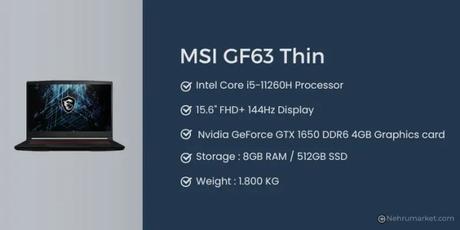 MSI GF63 Thin