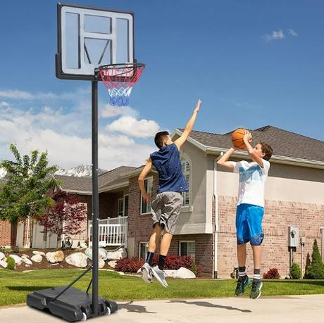 Outdoor Basketball Hoop Stand for Adults, 4.9FT-10FT