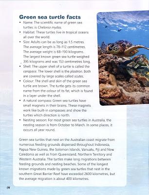 A SEA TURTLE'S JOURNEY in the August Issue of BLAST OFF (The School Magazine, Australia)